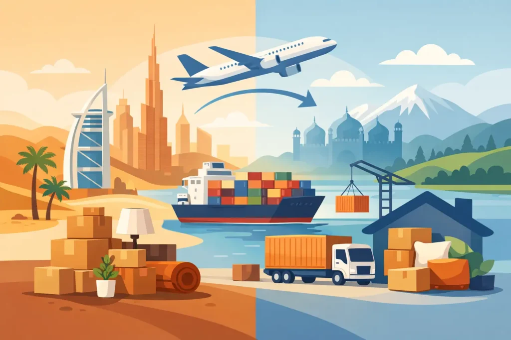 How to Ship Household Goods UAE to Pakistan