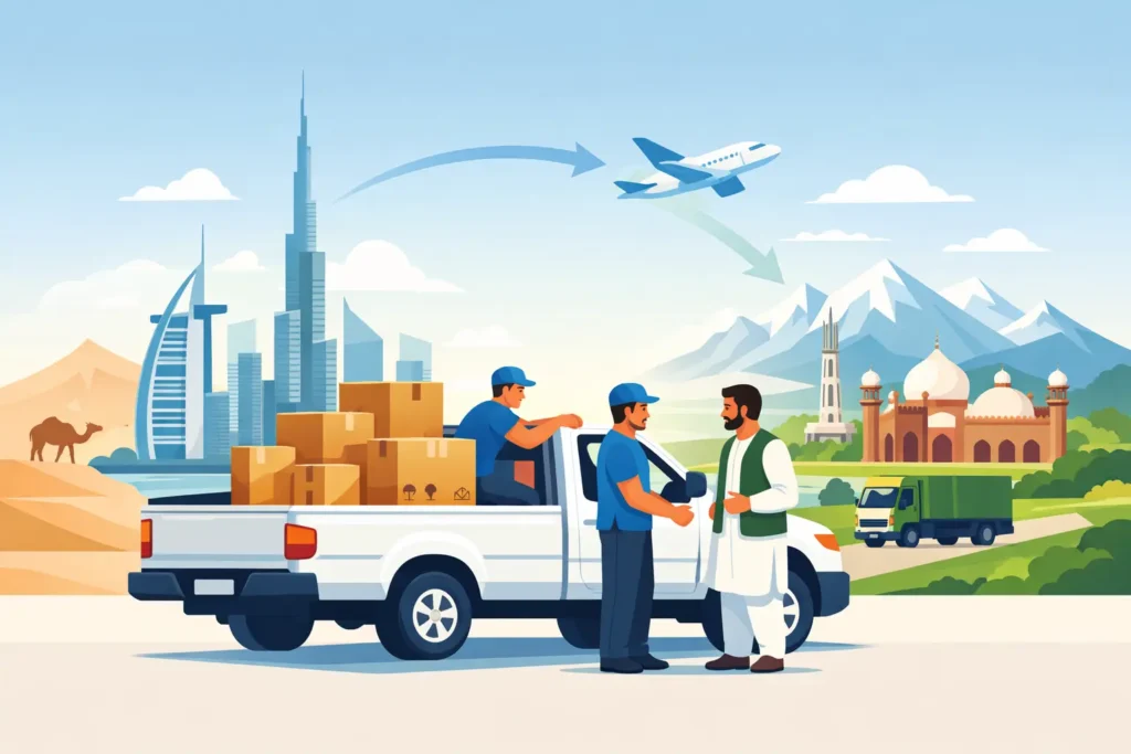 Free Pickup Cargo Service Dubai to Pakistan