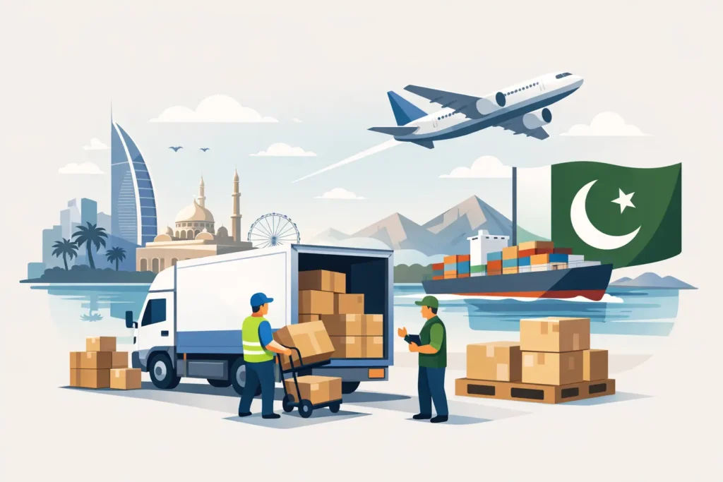 Sharjah Cargo Pickup for Pakistan Shipments