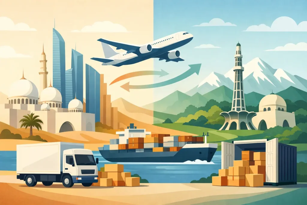 Best Cargo Service Abu Dhabi to Pakistan
