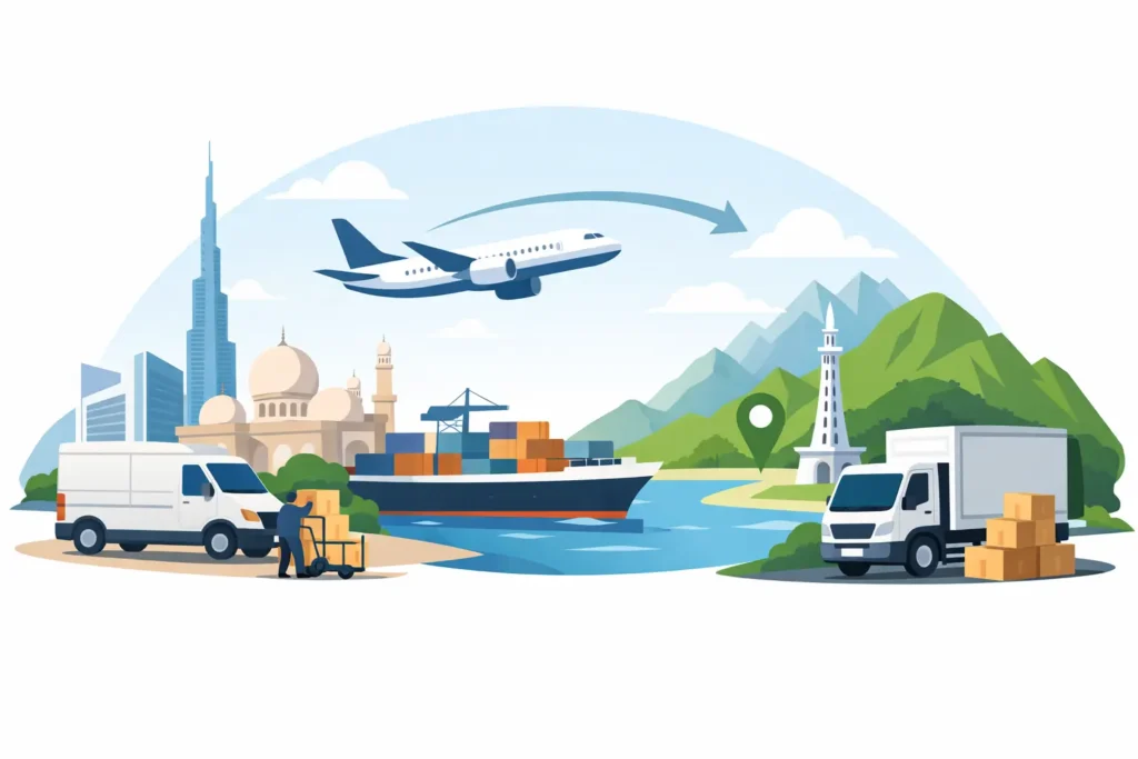 Door to Door Cargo Musaffah to Pakistan