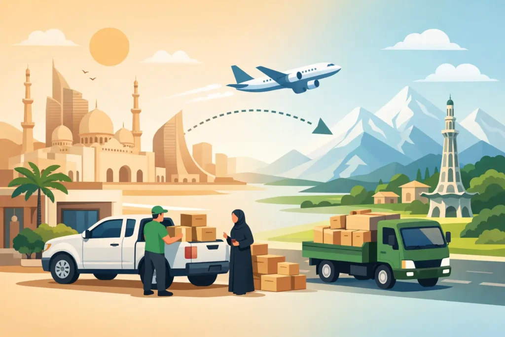 Home Pickup Cargo Abu Dhabi for Pakistan