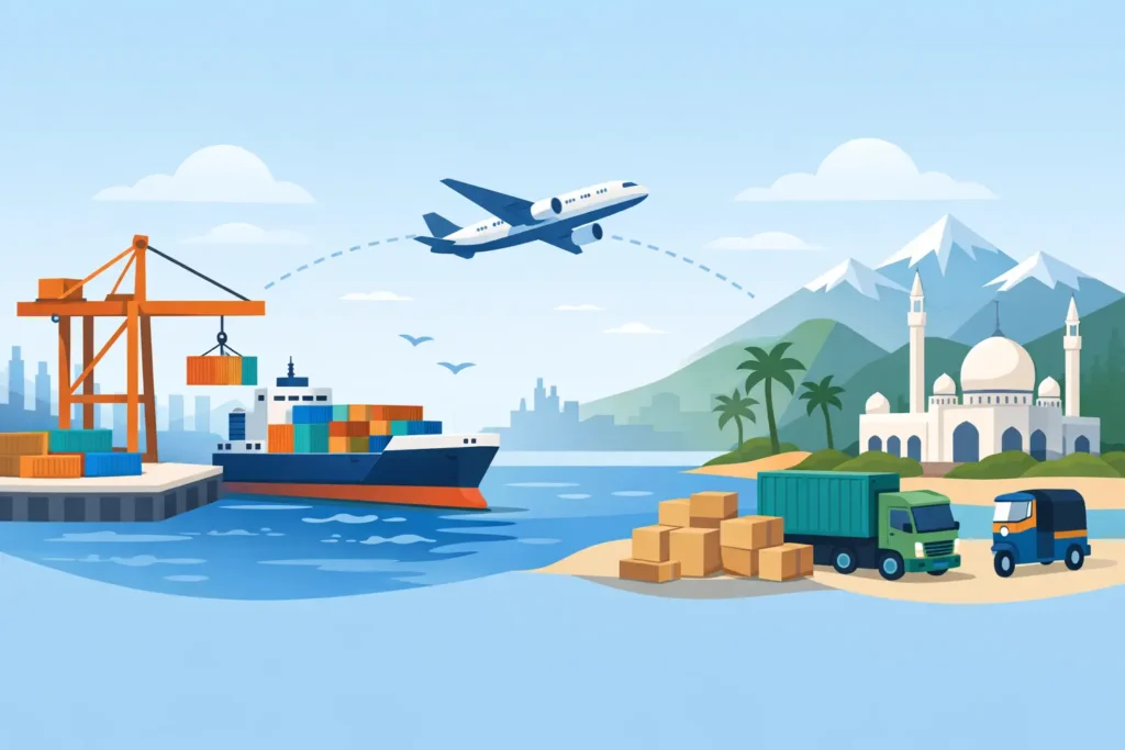 Sea Cargo Musaffah to Pakistan Made Simple
