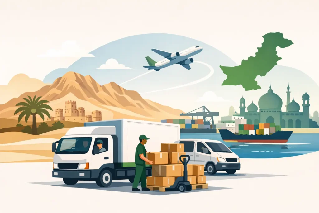 Al Ain Freight Pickup for Pakistan Shipments